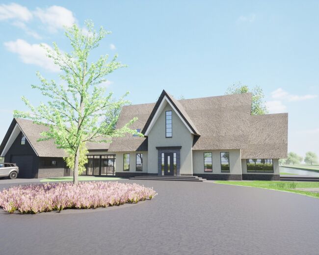 Luxe villa met rieten kap Reeuwijk - Van den Berg Houtbouw