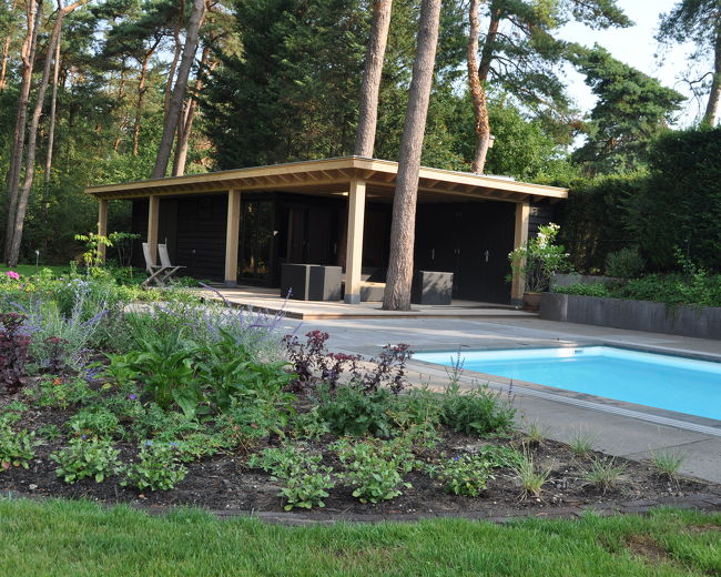 Luxe poolhouse - Luxe houtbouw - Van den Berg Houtbouw