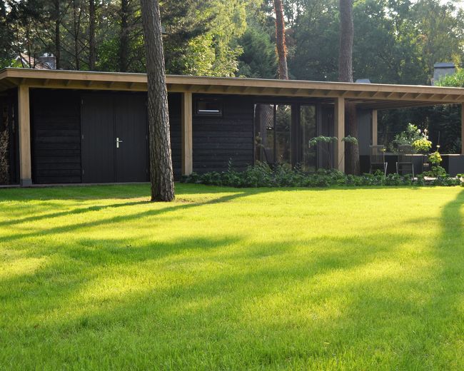 Modern landelijk poolhouse Bilthoven - Van den Berg Houtbouw