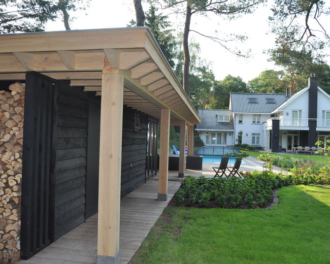 Landelijk poolhouse op maat - Van den Berg Houtbouw